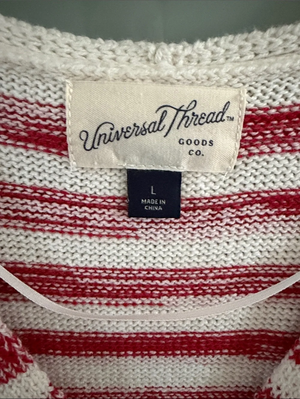 Universal Thread Red & White Striped Button-Front Tank - Picture 2 of 2